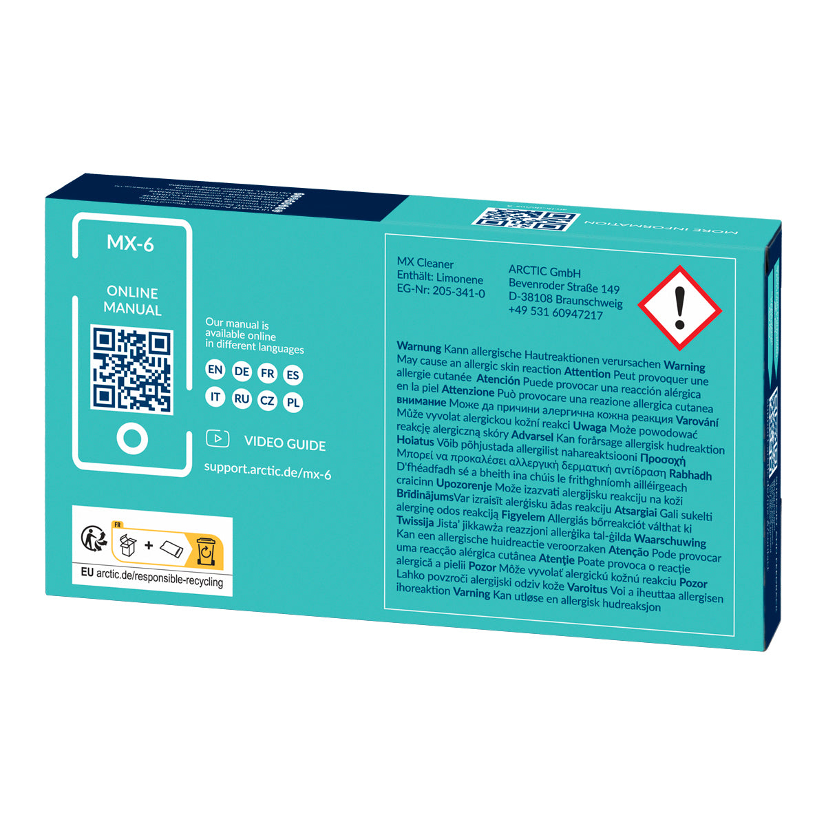 Pâte Thermique Arctic MX-6 - 4g avec nettoyants