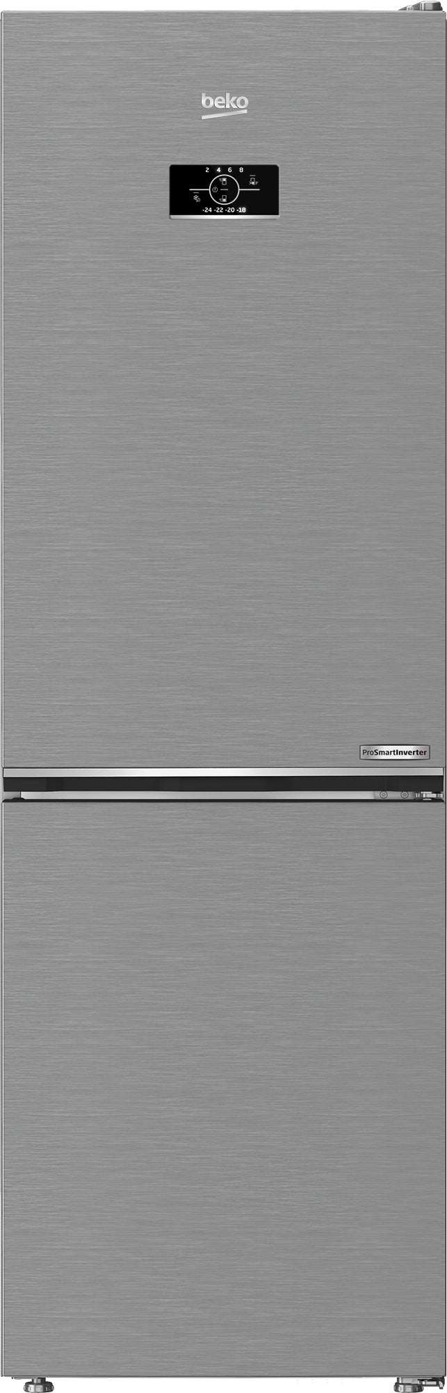 Réfrigérateur combiné - BEKO Série bPro500 - B5RCNE365HXB - 2 portes - 316 L - Classe D - 59,5 x 66,3 x 186,5 cm - Métal brossé