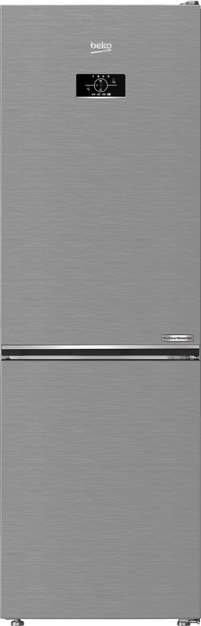 Réfrigérateur combiné - BEKO Série bPro500 - B5RCNE365HXB - 2 portes - 316 L - Classe D - 59,5 x 66,3 x 186,5 cm - Métal brossé