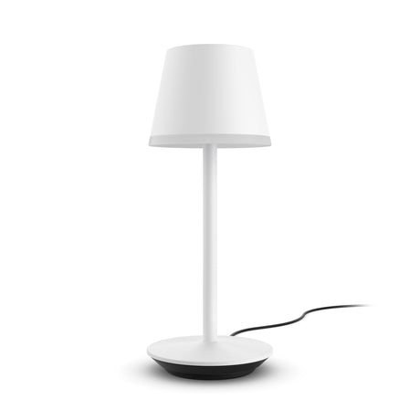Philips White and Color Ambiance, lampe a poser portable Hue Belle, compatible Bluetooth, blanche