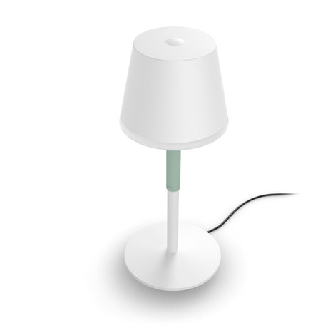 Philips White and Color Ambiance, lampe a poser portable Hue Belle, compatible Bluetooth, blanche