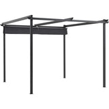 Pergola KIBA avec toit déroulant - Gris - 3 x 3 m