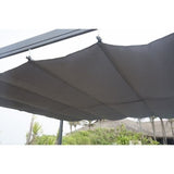 Pergola KIBA avec toit déroulant - Gris - 3 x 3 m