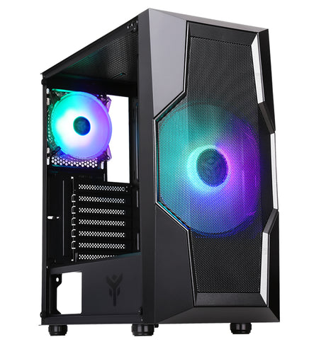 Boitier Moyen Tour ATX iTek Oxygene RGB avec panneau vitré (Noir)