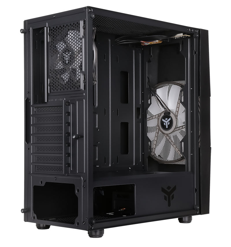 Boitier Moyen Tour ATX iTek Oxygene RGB avec panneau vitré (Noir)