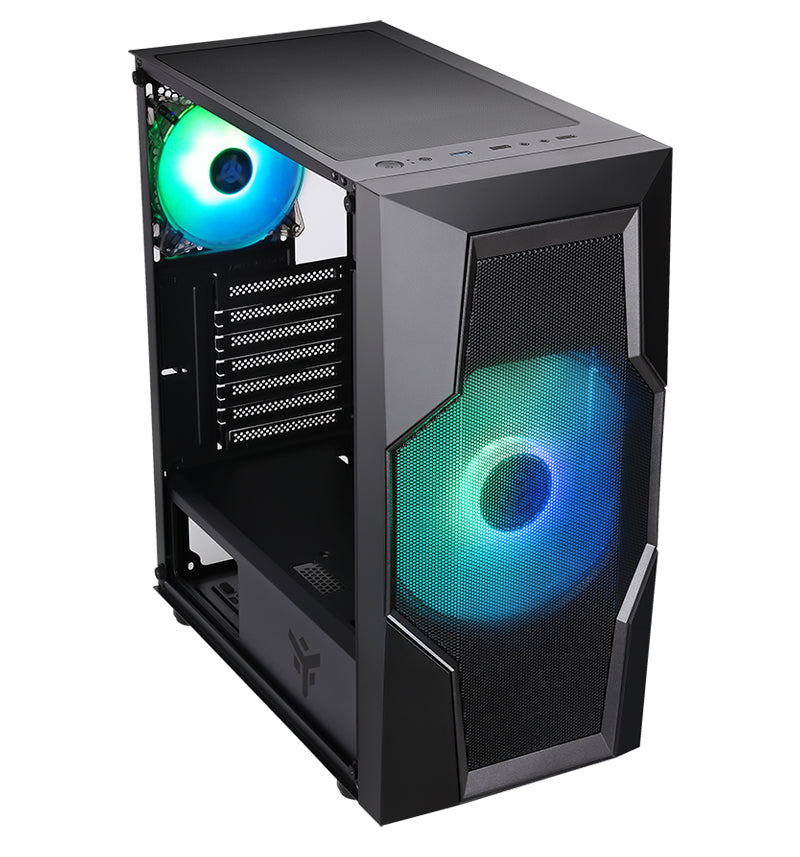 Boitier Moyen Tour ATX iTek Oxygene RGB avec panneau vitré (Noir)
