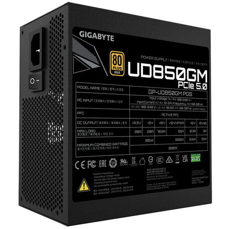 Alimentation ATX Gigabyte Ultra Durable GM PG5 - 850W (Noir)