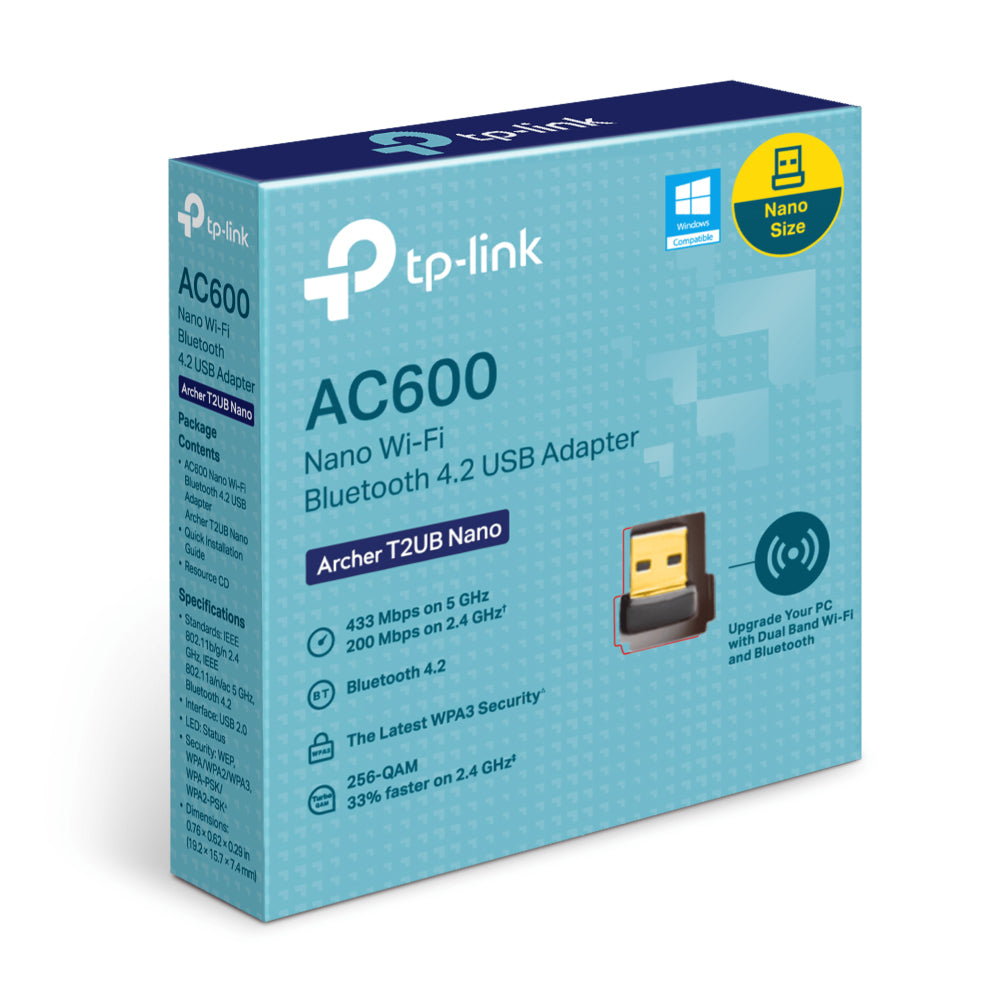 Mini Carte Réseau USB WiFi TP-Link Archer T2UB Nano (AC600)