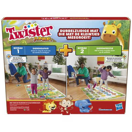 Twister Junior - tapis réversible 2-en-1 évolutif - Jeu de société junior - Hasbro Gaming