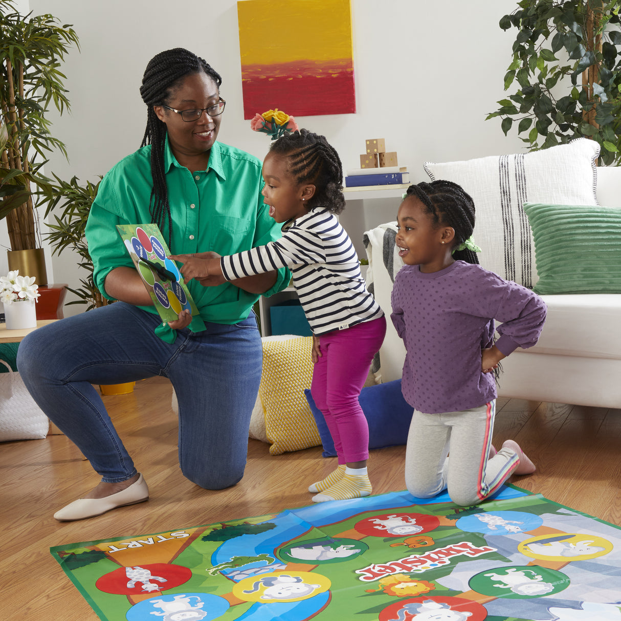 Twister Junior - tapis réversible 2-en-1 évolutif - Jeu de société junior - Hasbro Gaming