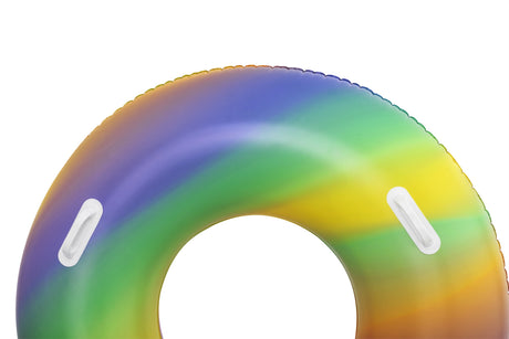 Bouée gonflable - BESTWAY - Rainbow - Diametre 119 cm - Multicolore - Pour enfants a partir de 6 ans
