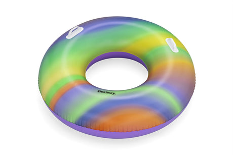 Bouée gonflable - BESTWAY - Rainbow - Diametre 119 cm - Multicolore - Pour enfants a partir de 6 ans