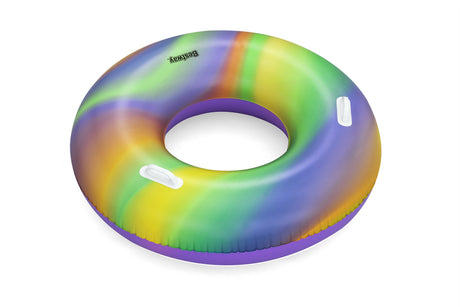 Bouée gonflable - BESTWAY - Rainbow - Diametre 119 cm - Multicolore - Pour enfants a partir de 6 ans