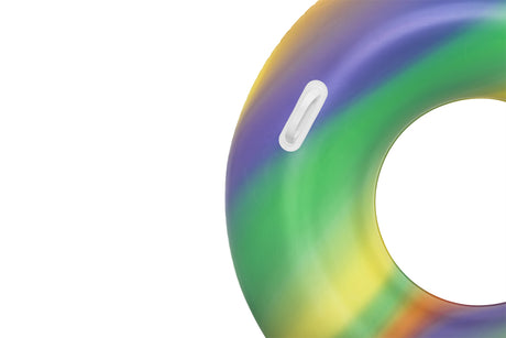 Bouée gonflable - BESTWAY - Rainbow - Diametre 119 cm - Multicolore - Pour enfants a partir de 6 ans