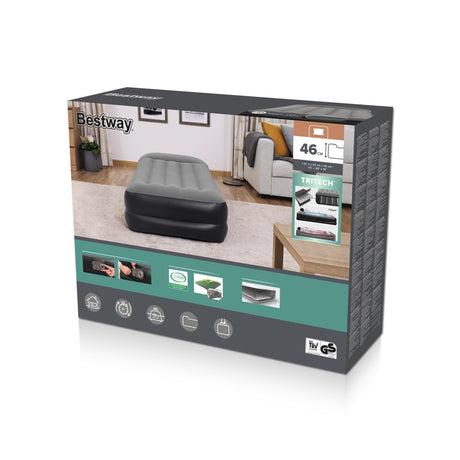 Lit gonflable - BESTWAY - Tritech 1P - 1 place - 191x97x46 cm avec pompe électrique intégrée