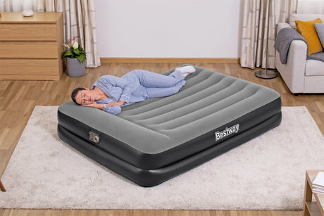 Lit gonflable - BESTWAY - Tritech 2P - 2 places - 203x152x46 cm avec pompe électrique intégrée