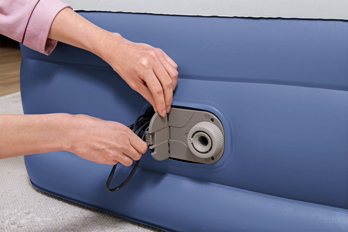 Lit gonflable - BESTWAY - 67628 - 1 place - 191 x 97 x 46 cm, pompe électrique intégrée, cadre de lit
