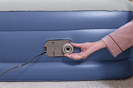 Lit gonflable - BESTWAY - 67628 - 1 place - 191 x 97 x 46 cm, pompe électrique intégrée, cadre de lit
