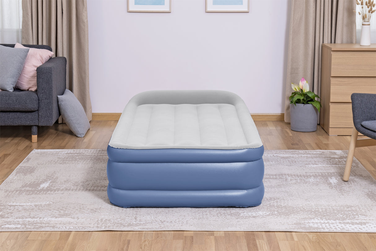 Lit gonflable - BESTWAY - 67628 - 1 place - 191 x 97 x 46 cm, pompe électrique intégrée, cadre de lit
