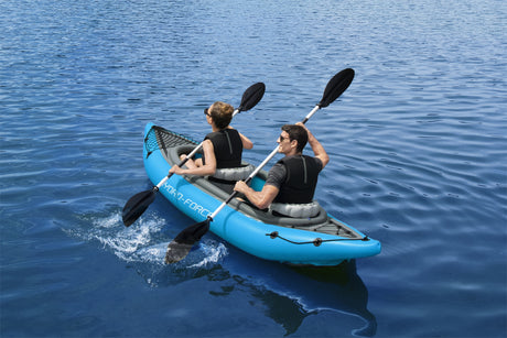 Kayak gonflable - BESTWAY - Cove Champion X2 Hydro-Force - 331x88cm - 2 places - 180kg max - 2 pagaies, 2 ailerons amovibles +
