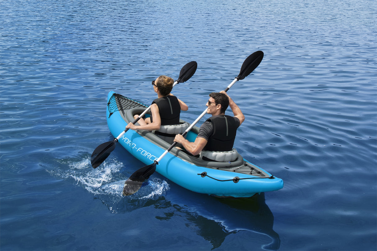 Kayak gonflable - BESTWAY - Cove Champion X2 Hydro-Force - 331x88cm - 2 places - 180kg max - 2 pagaies, 2 ailerons amovibles +
