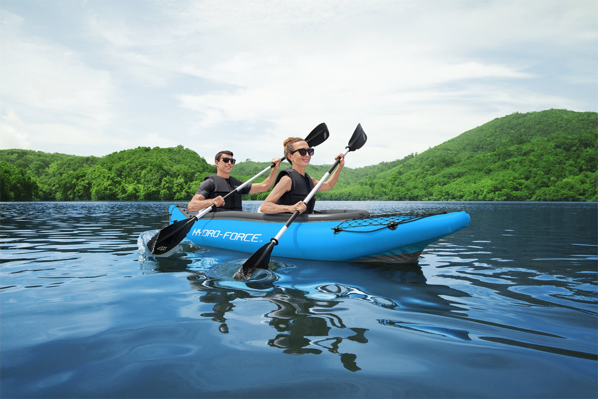 Kayak gonflable - BESTWAY - Cove Champion X2 Hydro-Force - 331x88cm - 2 places - 180kg max - 2 pagaies, 2 ailerons amovibles +