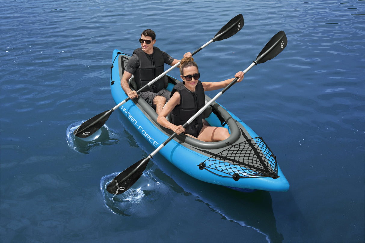 Kayak gonflable - BESTWAY - Cove Champion X2 Hydro-Force - 331x88cm - 2 places - 180kg max - 2 pagaies, 2 ailerons amovibles +