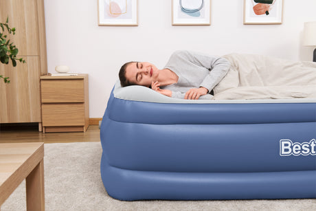 Lit gonflable - Bestway - Tritech - 152 x 203 x 46 cm - 2 places - Pompe intégrée