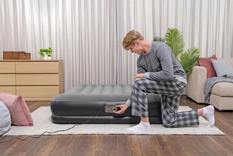 Lit gonflable - BESTWAY - Matelas 2 places - 203 x 152 x 36 cm - Pompe électrique intégrée