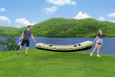 BATEAU GONFLABLE VOYAGERA© X4 SET HYDRO-FORCEA©, 350 X 145 CM, 4 ADULTES
