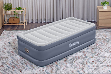 Lit gonflable - BESTWAY - 6713G - Tritech™ - 1 place, 191 x 97 x 51 cm, pompe électrique intégrée, cadre de lit