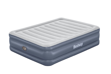 Lit gonflable - BESTWAY - 6713I - Tritech™ - 2 places, 203 x 152 x 51 cm, pompe électrique intégrée, cadre de lit