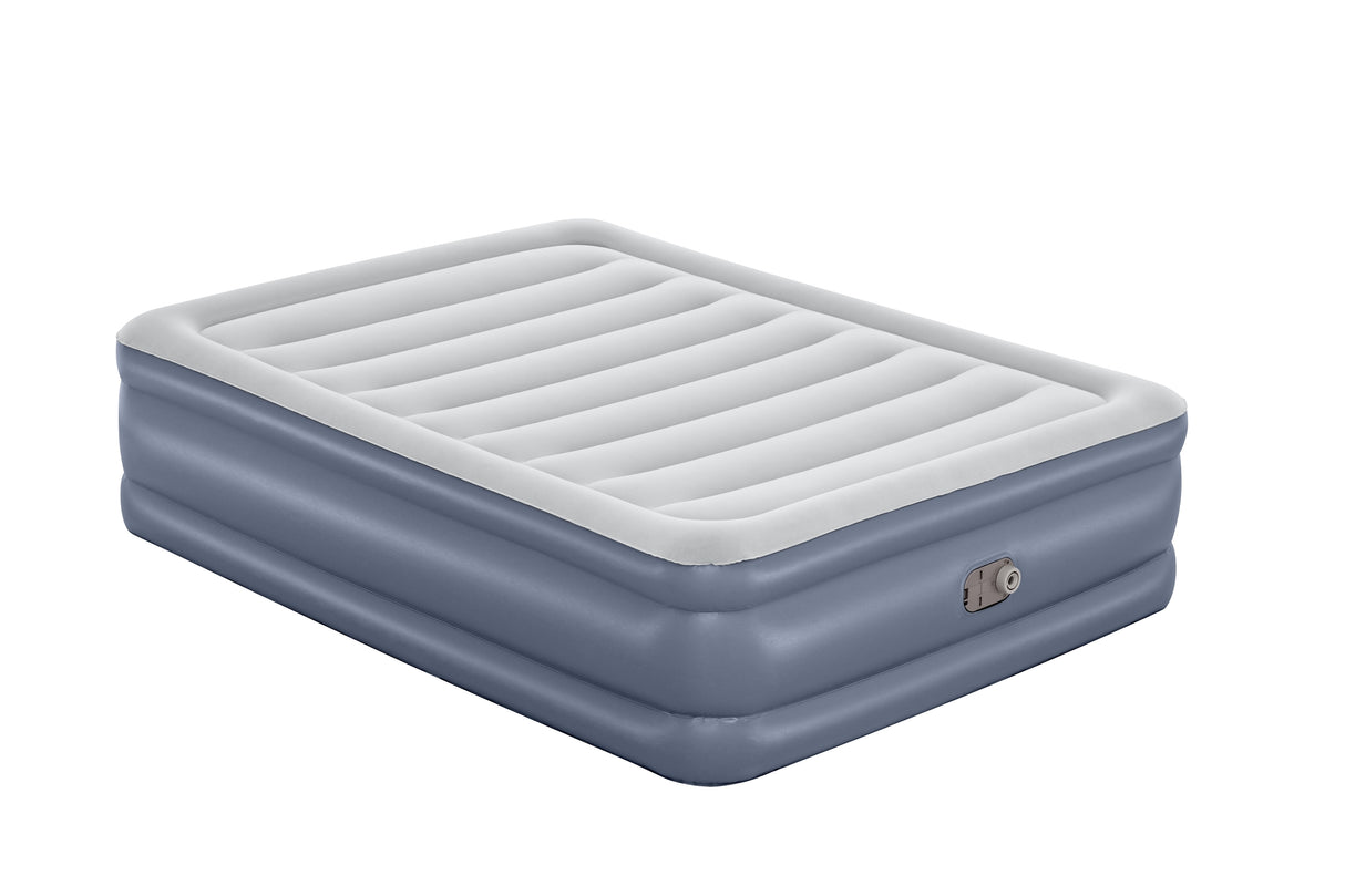 Lit gonflable - BESTWAY - 6713I - Tritech™ - 2 places, 203 x 152 x 51 cm, pompe électrique intégrée, cadre de lit