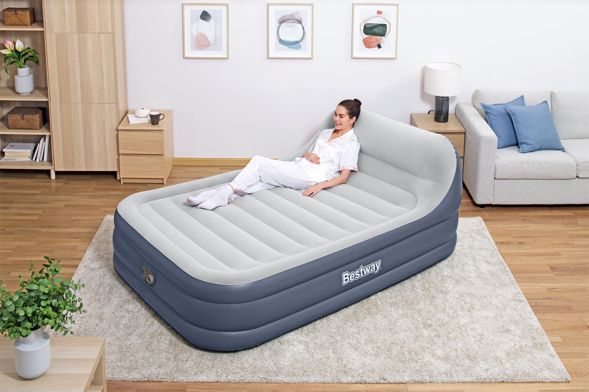 Lit gonflable - BESTWAY - 67923 - Tritech™ SleekFlow™ - 2 places, 226 x 152 x 84 cm, tete de lit, pompe intégrée