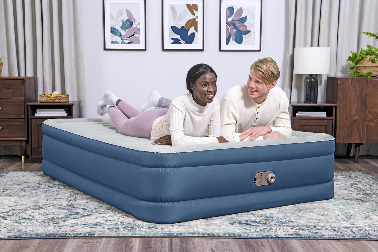 BESTWAY Bestway Lit gonflable 2 places 203x152x46cm avec pompe électrique intégrée