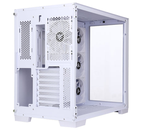 Boitier Moyen Tour ATX iTek Dark Cave RGB avec panneau vitré (Blanc)