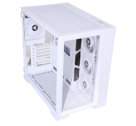 Boitier Moyen Tour ATX iTek Dark Cave RGB avec panneau vitré (Blanc)