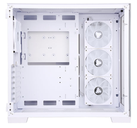 Boitier Moyen Tour ATX iTek Dark Cave RGB avec panneau vitré (Blanc)