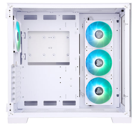 Boitier Moyen Tour ATX iTek Dark Cave RGB avec panneau vitré (Blanc)