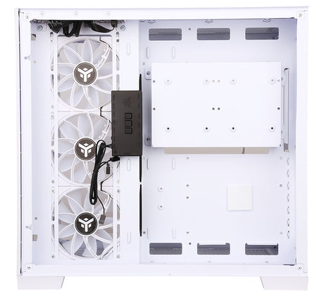 Boitier Moyen Tour ATX iTek Dark Cave RGB avec panneau vitré (Blanc)