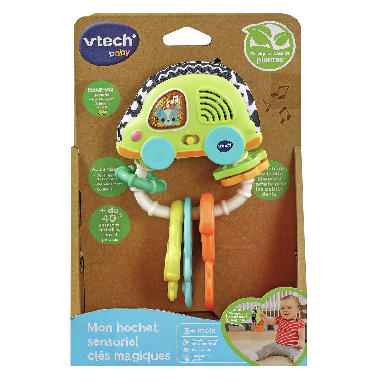Hochet Sensoriel Clés Magiques Vtech Baby en bioplastique