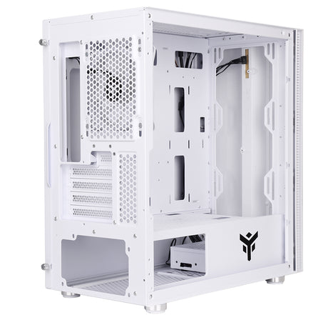 Boitier Mini Tour Micro ATX iTek Liflig 41 RGB avec panneau vitré (Blanc)