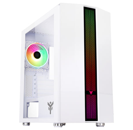 Boitier Mini Tour Micro ATX iTek Liflig 41 RGB avec panneau vitré (Blanc)