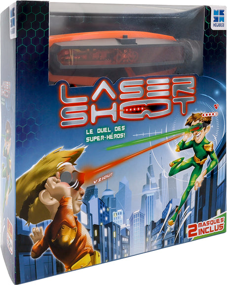 Jeu de société - MEGABLEU - Laser Shoot - Duel au laser avec masques et vies a perdre