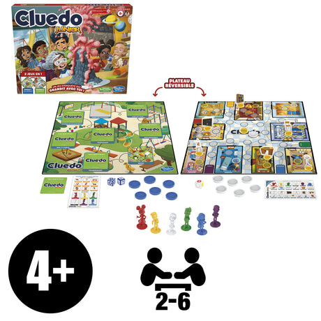 Cluedo Junior 2-en-1 - Jeu de société junior - jeu de réflexion
