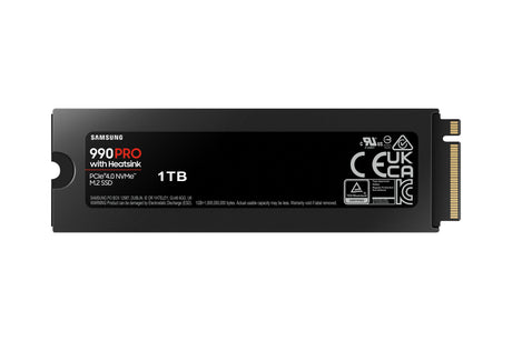 SAMSUNG - 990 PRO avec dissipateur- SSD Interne - 1 To - NVMe M.2 PCIe 4.0x4 - Vitesse lecture jusqu'a 7 450 Mo/s