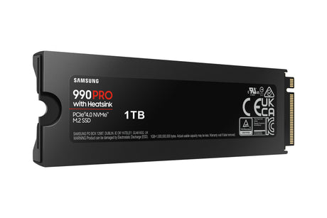 SAMSUNG - 990 PRO avec dissipateur- SSD Interne - 1 To - NVMe M.2 PCIe 4.0x4 - Vitesse lecture jusqu'a 7 450 Mo/s