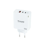 Chargeur secteur TooQ 1x port USB-A + 2x ports USB-C 65W (Blanc)