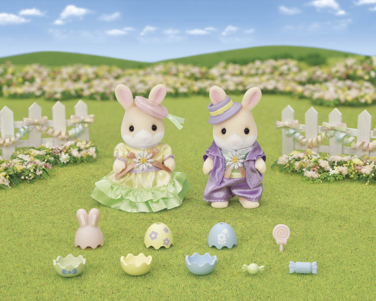 La chasse aux oeufs des freres et soeurs Lapin Marguerite  - Sylvanian Families - 5691