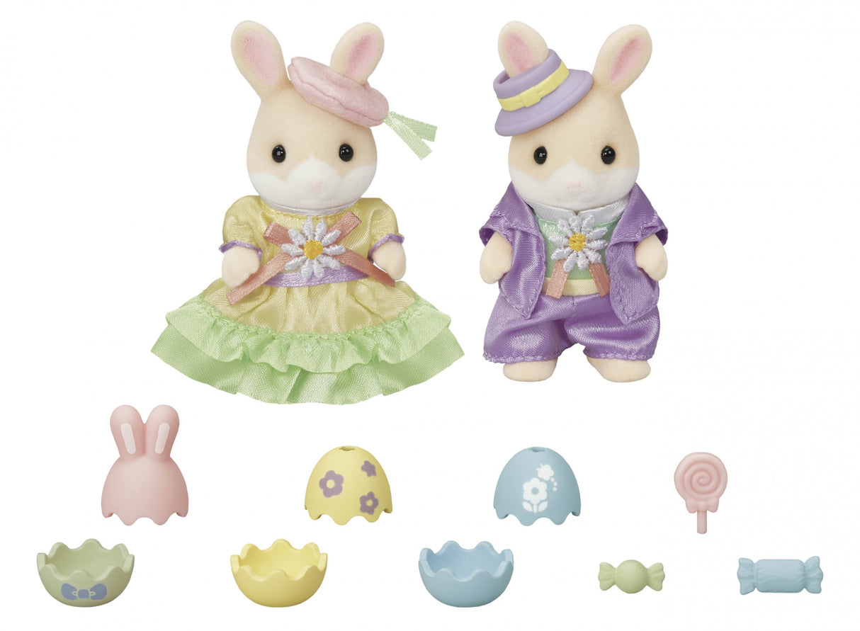 La chasse aux oeufs des freres et soeurs Lapin Marguerite  - Sylvanian Families - 5691
